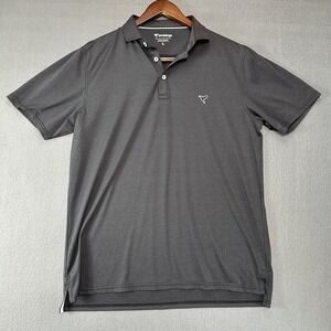 Bird Dogs Birddogs Performance Polo Shirt Short Sleeve Gray Logo Large